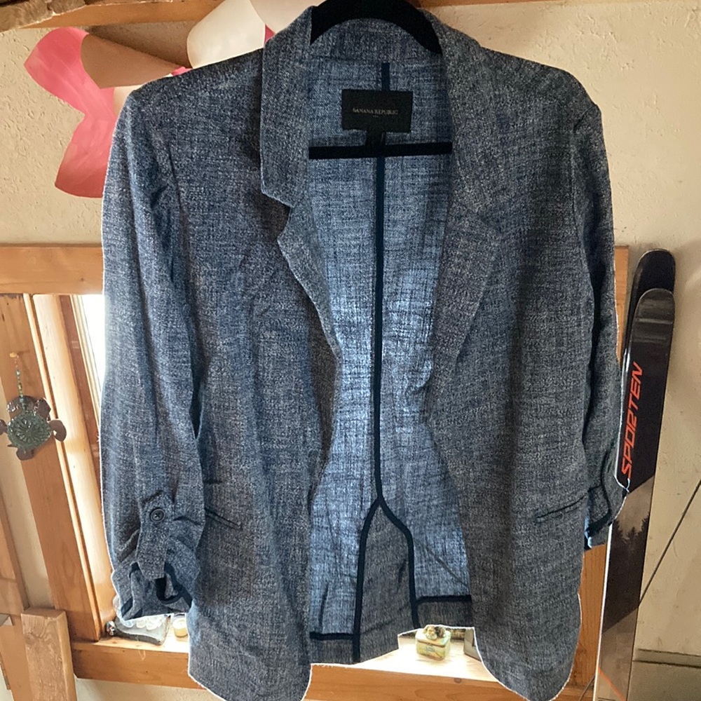 Banana Republic denim-like blazer